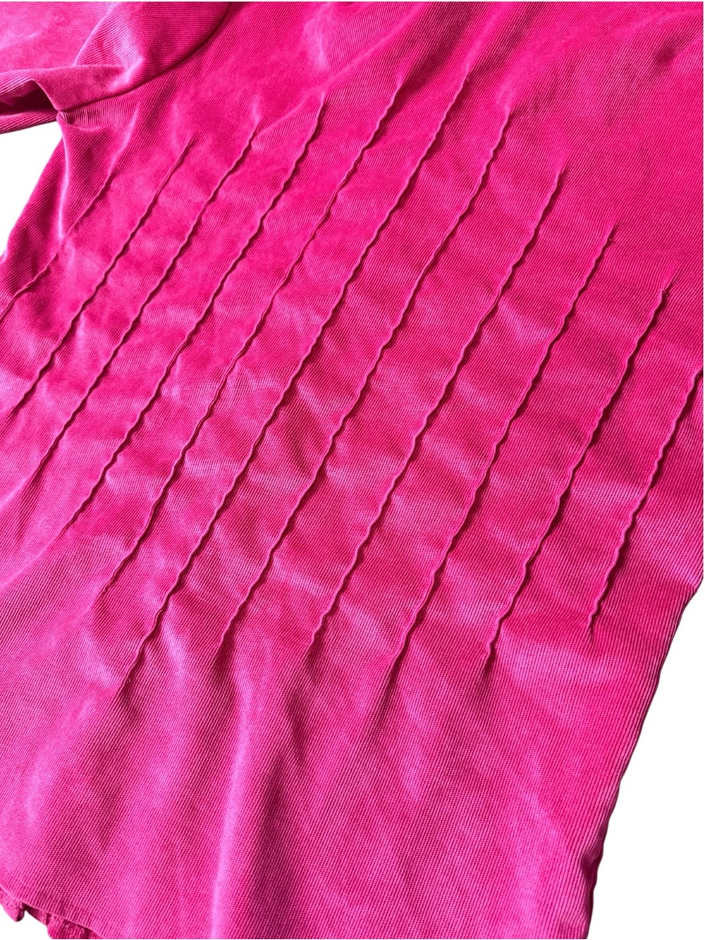 Rebecca Malone Hot Pink Pintuck Button Down Blouse Size 6 Y2K Retro - Picture 4 of 10